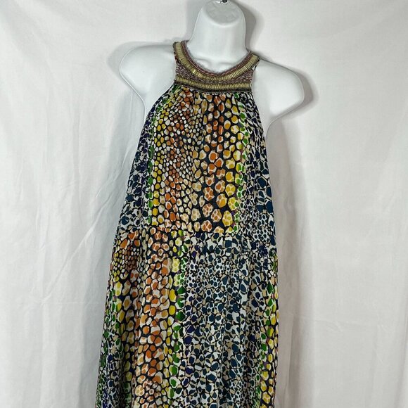 HD‎ in Paris Anthropologie Mayacamas Maxi Dress Multi Colored Sleeveless Size 6 - Picture 4 of 11